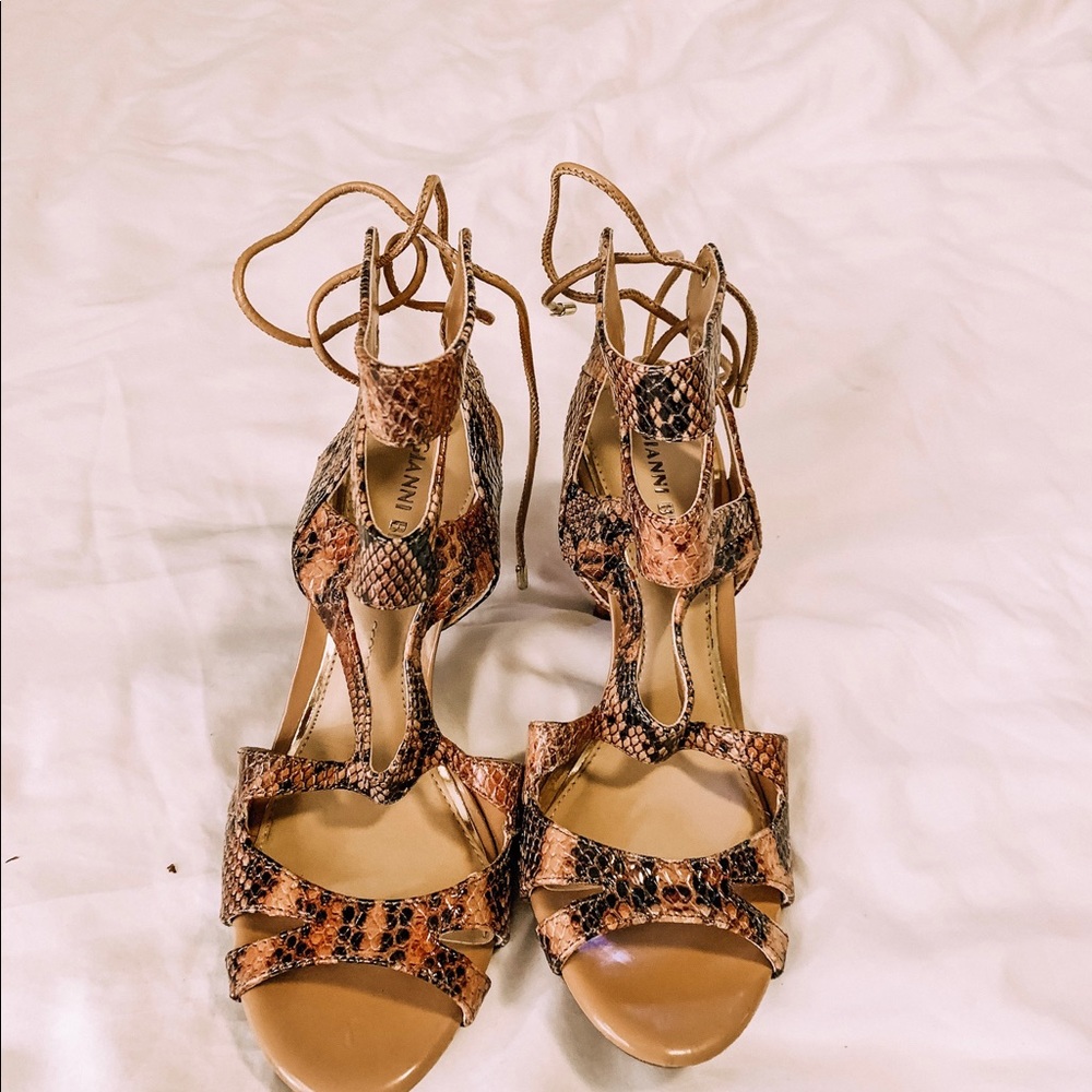 Snake Skin Gianni Bini Strappy Heels